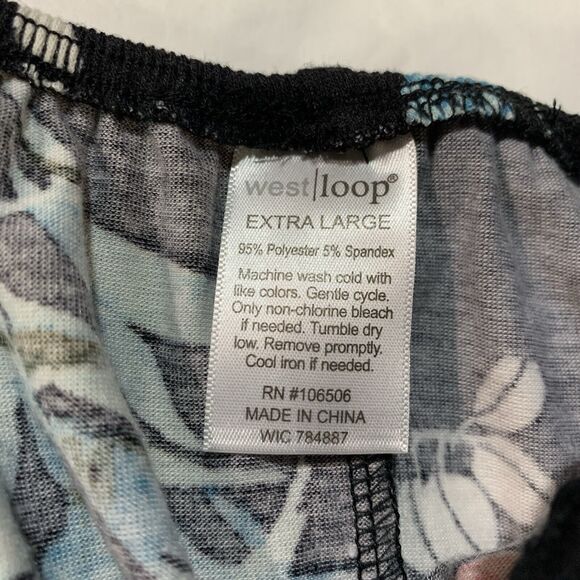 West Loop Women's Floral Dress Off Shoulders Ruffles Sz XL Off Black Floral - Picture 8 of 10